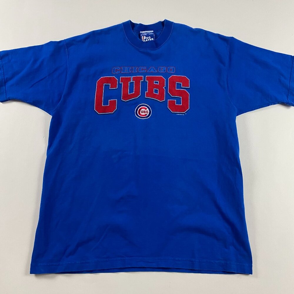 Vintage 90s Chicago Cubs T Shirt Mens 2XL Cotton MLB Baseball XXL Pro Player
